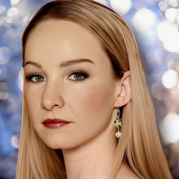 🆕️ Elegant Fashion Dangle Earrings with Faux Pearls and Sparkling Rhinestones - Picture 3 of 11